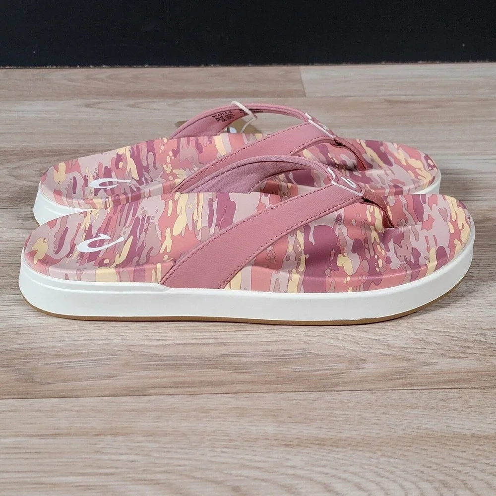 OluKai NU'A PI'O Sandals Womens Size 7 Ash Rose Wai Camo 20445-AVWQ - Picture 3 of 5